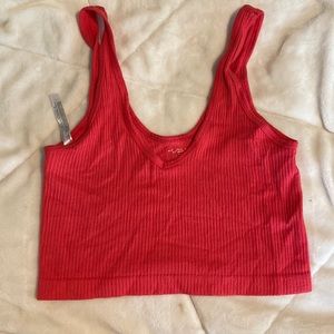 Out from under crop top